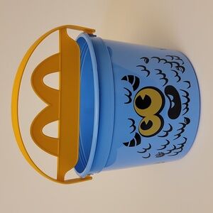 New 2024 happy meal monster blue boo bucket with stickers